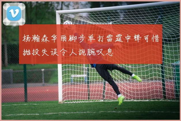 杨瀚森华丽脚步单打雷霆中锋可惜抛投失误令人扼腕叹息